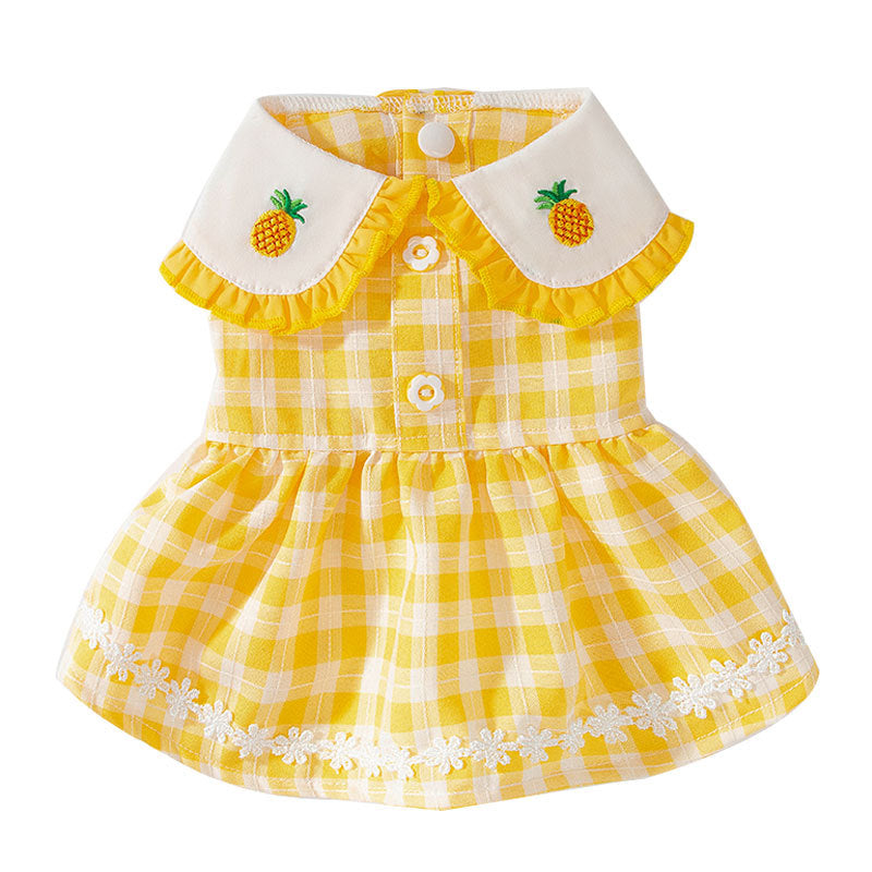 Cat Dress Summer Doll Embroidered Shirt Skirt