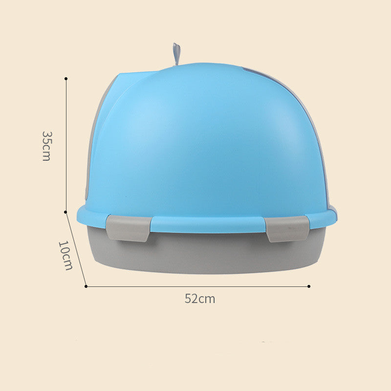 Round Fully Enclosed Pet Cat Litter Box