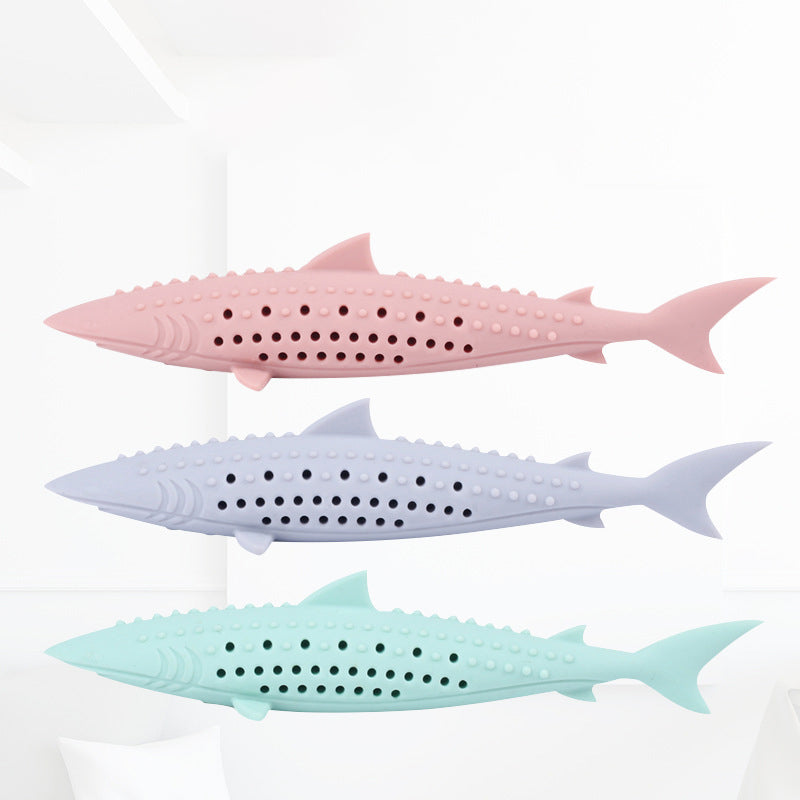 Catnip Silicone Cat Toy Mint Fish Pet Chew Molar Stick