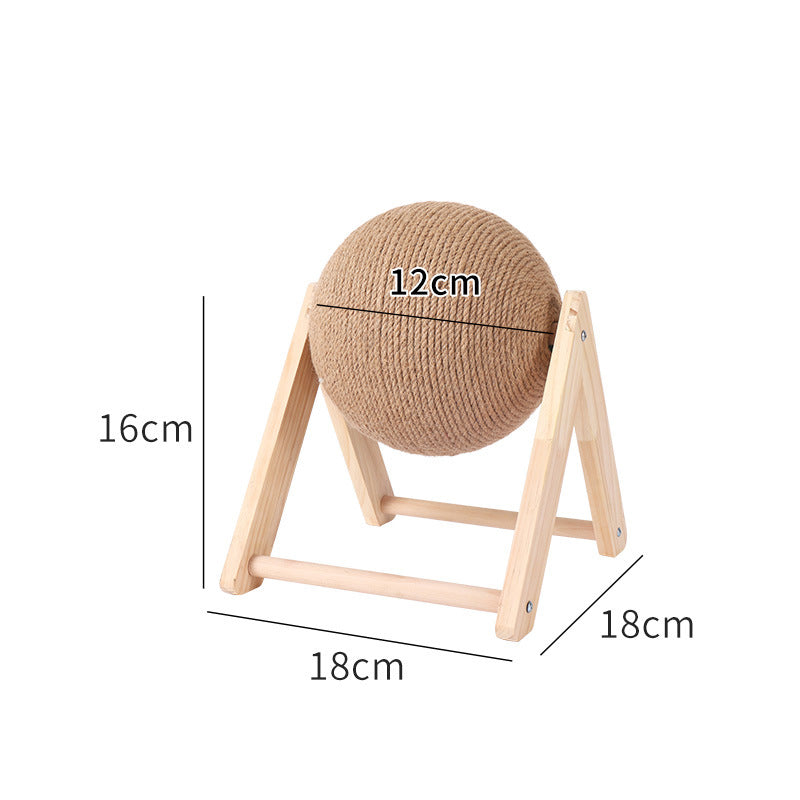 Pet Cat Scratching Ball Toy Kitten Furniture Sisal Rope Ball Grinding Paws Toys