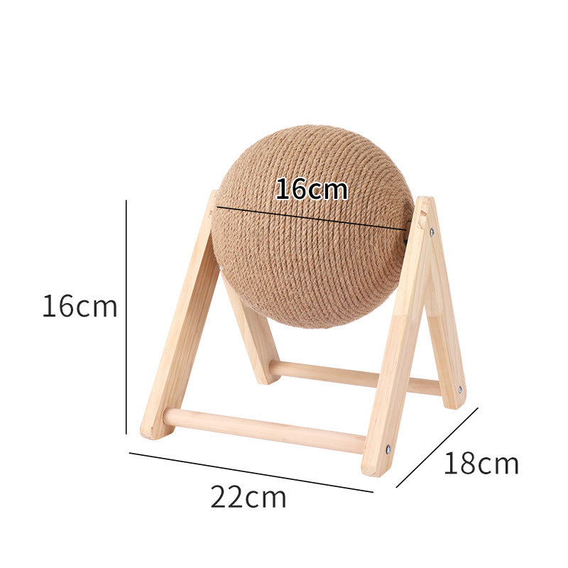 Pet Cat Scratching Ball Toy Kitten Furniture Sisal Rope Ball Grinding Paws Toys