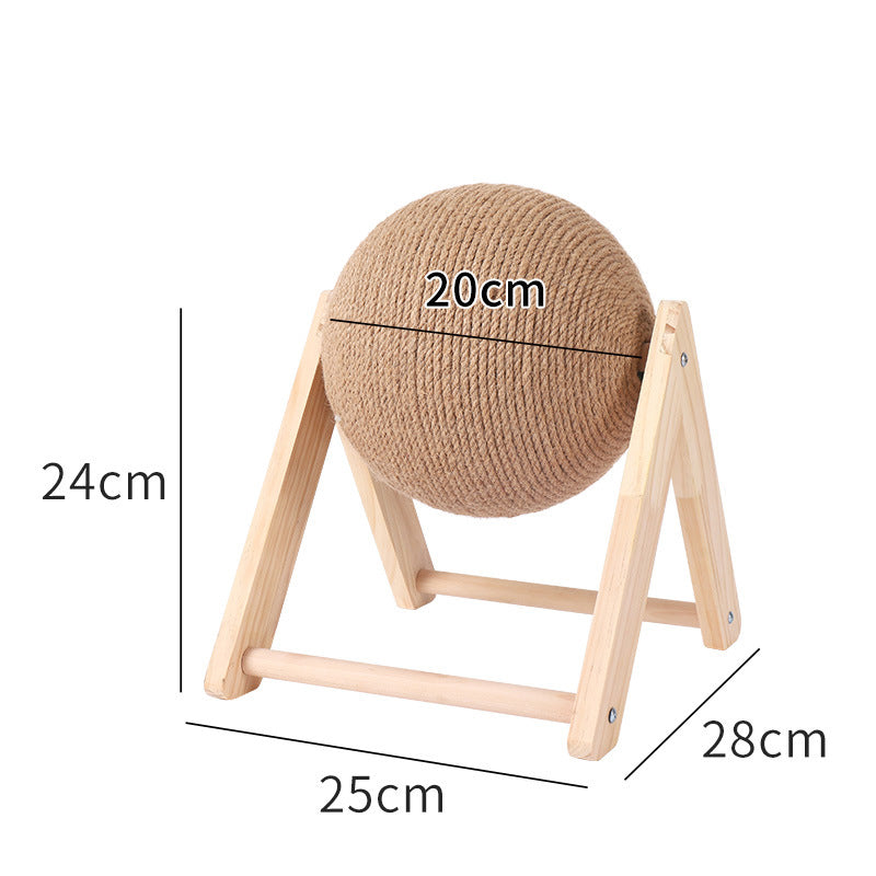 Pet Cat Scratching Ball Toy Kitten Furniture Sisal Rope Ball Grinding Paws Toys