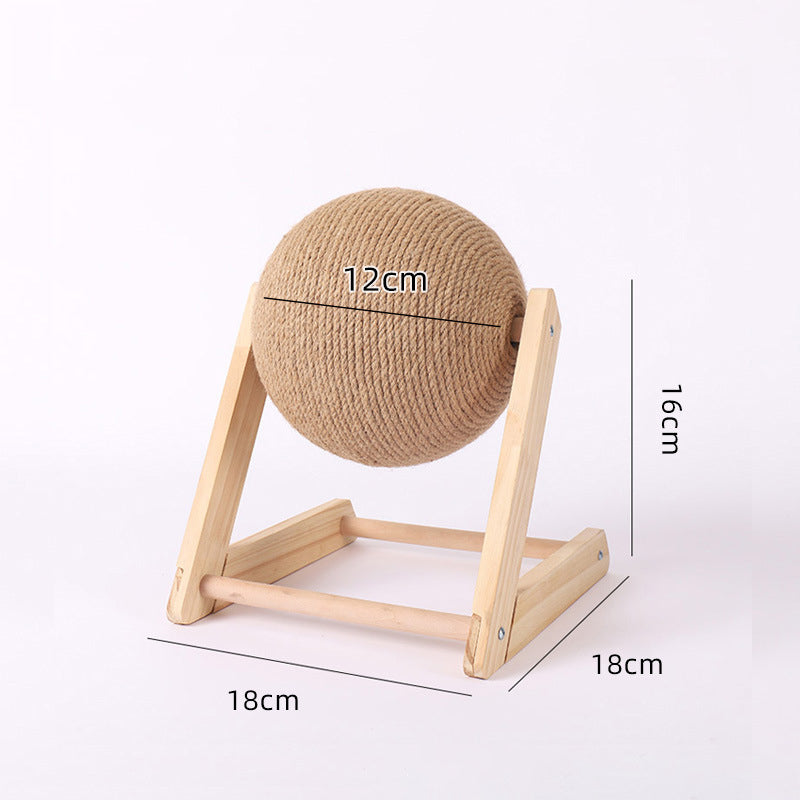 Pet Cat Scratching Ball Toy Kitten Furniture Sisal Rope Ball Grinding Paws Toys