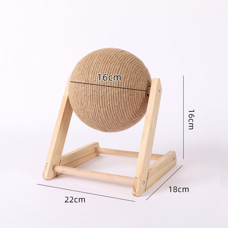 Pet Cat Scratching Ball Toy Kitten Furniture Sisal Rope Ball Grinding Paws Toys