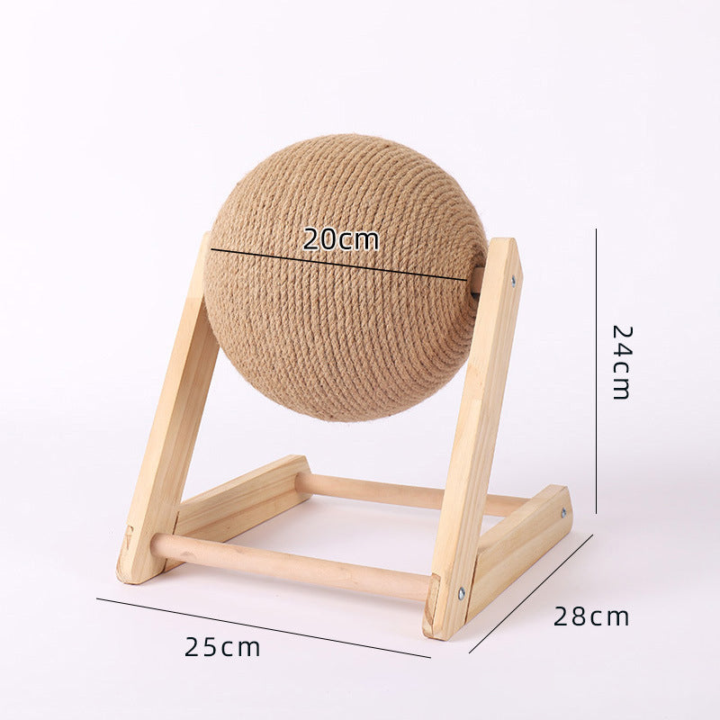 Pet Cat Scratching Ball Toy Kitten Furniture Sisal Rope Ball Grinding Paws Toys