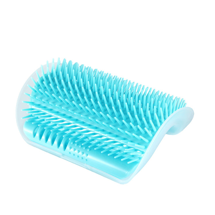 Pet Cat Corner Massage Self Groomer Comb Brush With Catnip