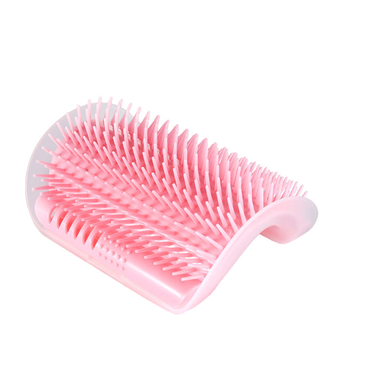 Pet Cat Corner Massage Self Groomer Comb Brush With Catnip
