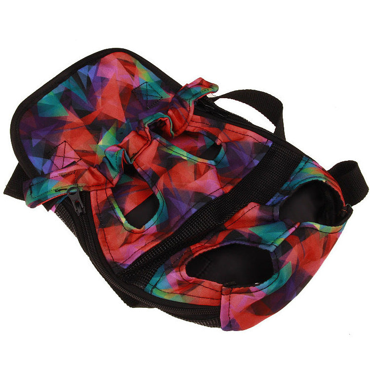 Pet Dog Carrier Backpack Mesh Camouflage Colorful Travel Shoulder Bags