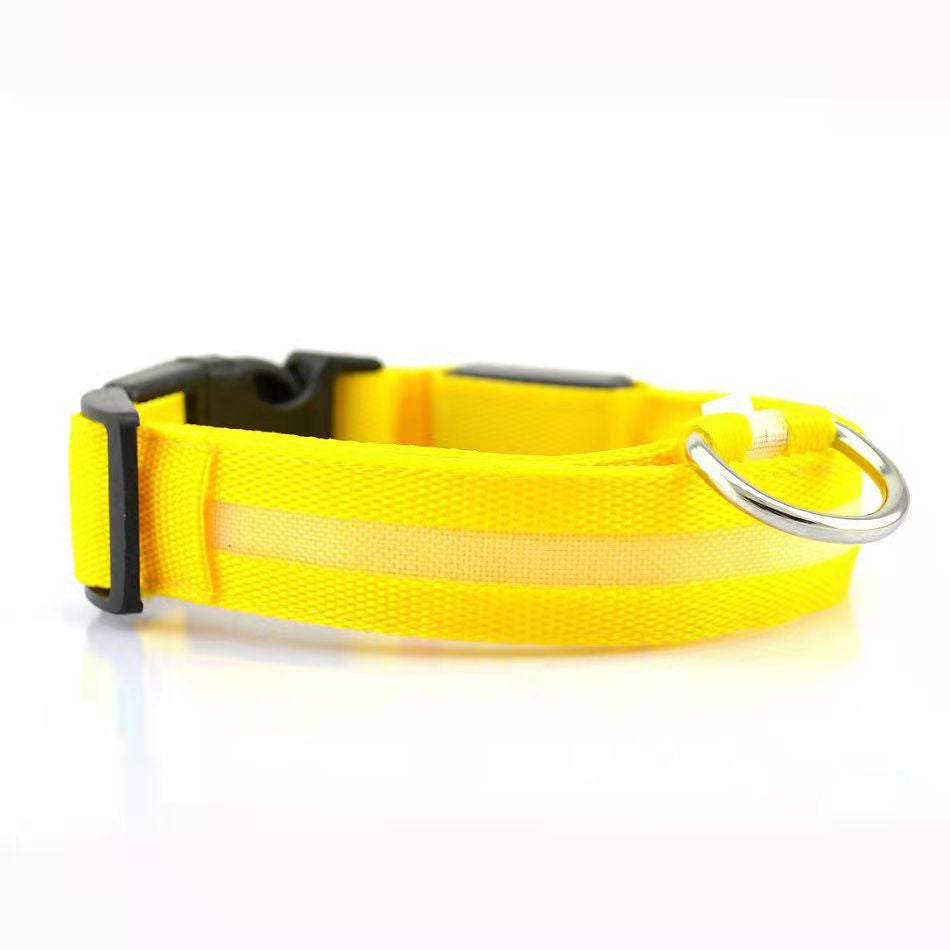 Nylon Led Dog Collar Anti-Lost/Avoid Car Accident Collar