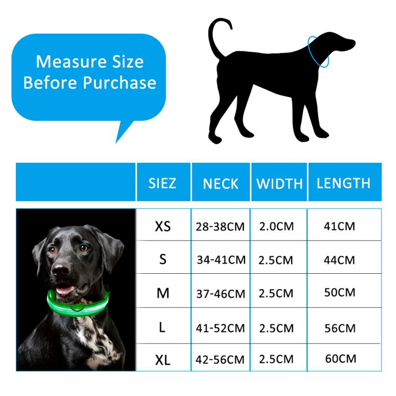 Nylon Led Dog Collar Anti-Lost/Avoid Car Accident Collar