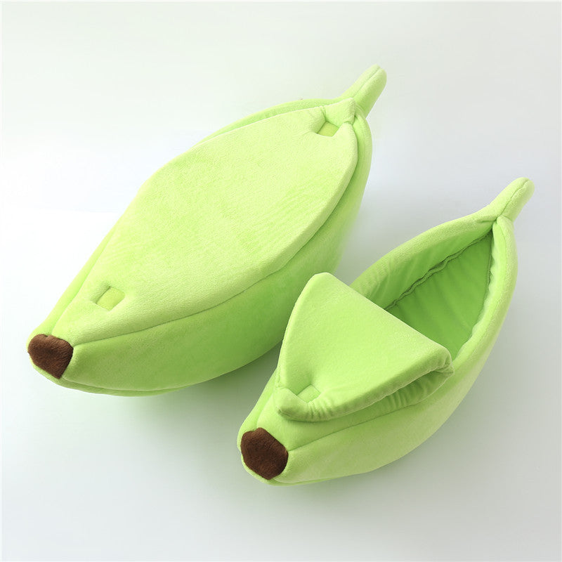 Pet Funny Banana Cat Bed House Cute Cozy Nest
