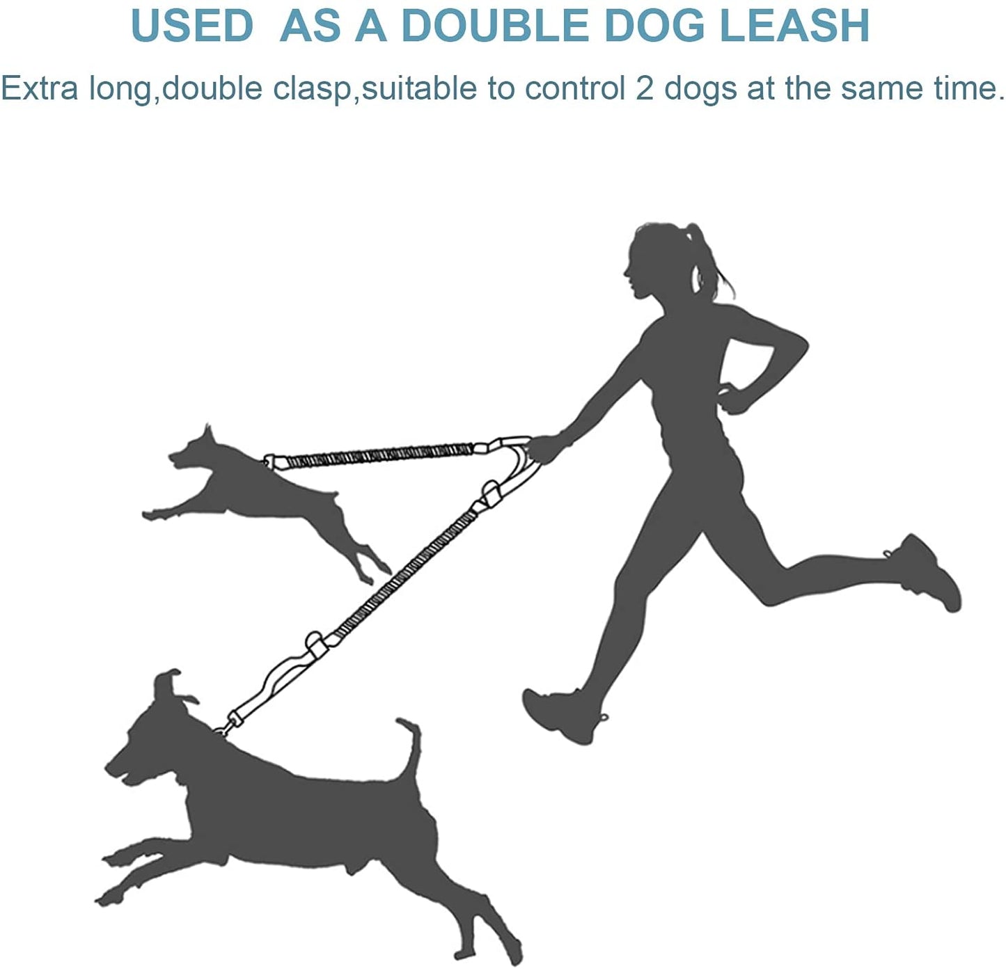 Outdoor Reflective Leash Traction Rope Pet Dog Running Belt Elastic Hand Pull Dog Leash