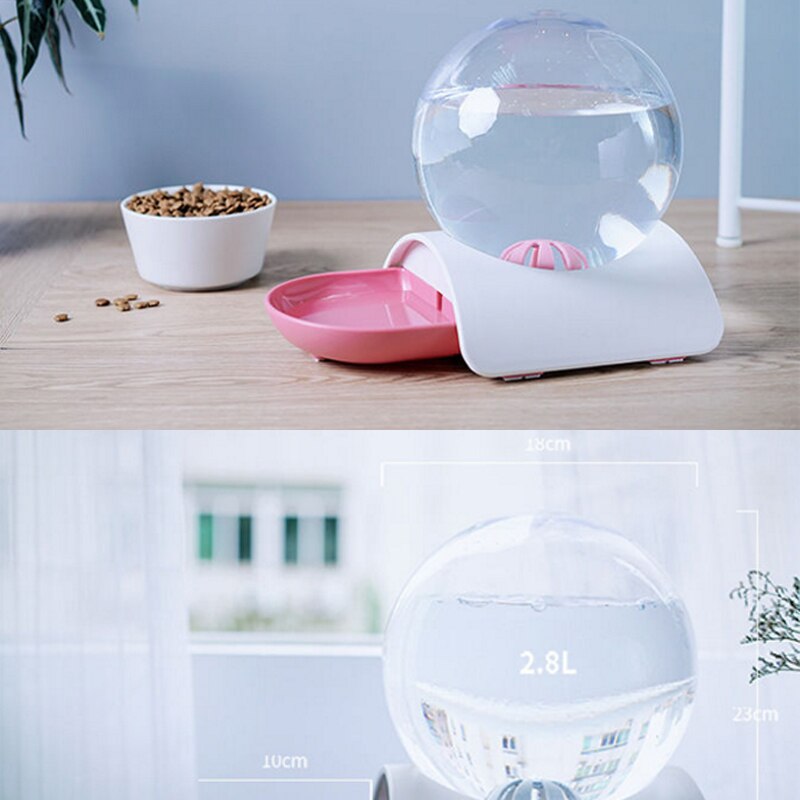 Pet Dogs Cats Double Bowls Food Water Feeder Container Dispenser