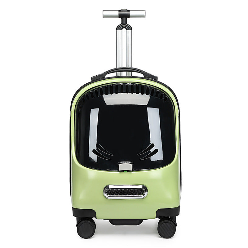 Pet Trolley Cat Backpack Universal Wheel Trolley Pet Bag