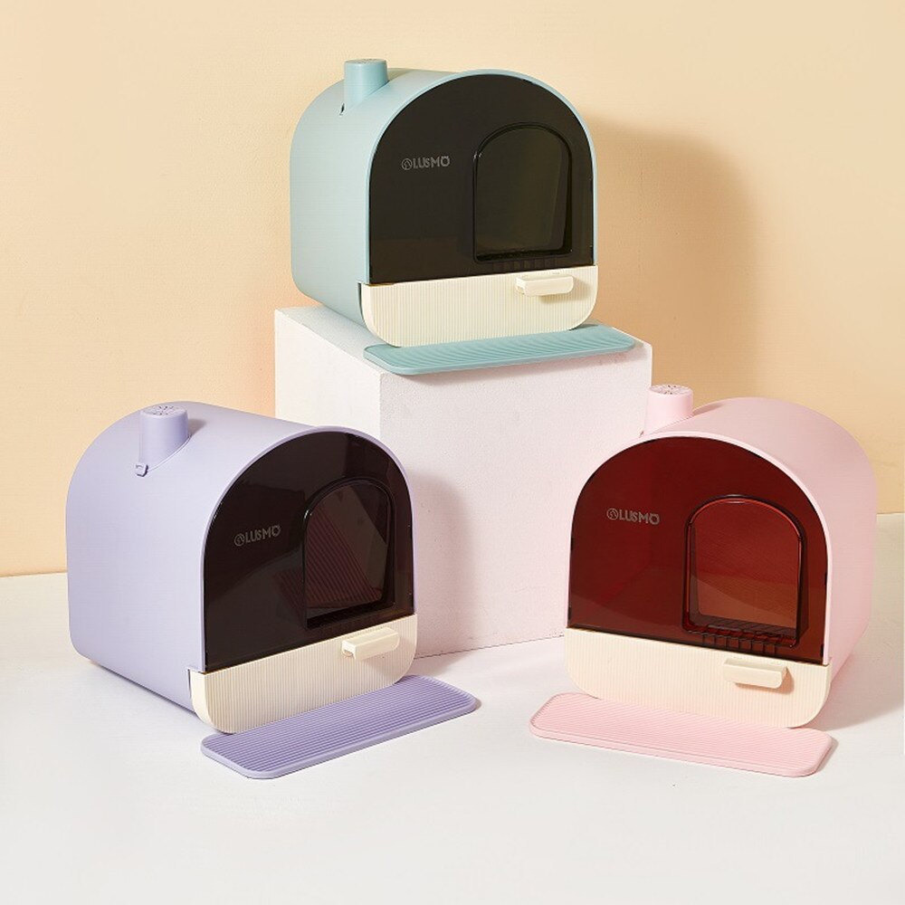Fully Enclosed Cat Litter Box Odor Proof Cat Toilet Drawer