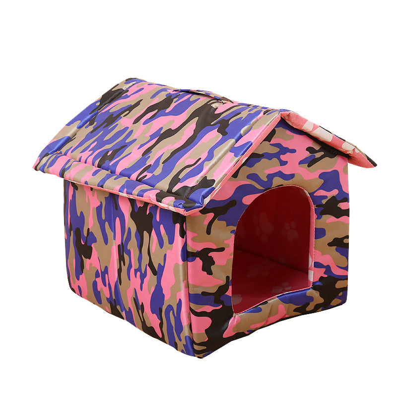 Waterproof Outdoor Pet House Thickened Cat Nest Tent Cabin Pet Bed