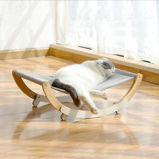 Pets Lounger Bed Wood Hammock Soft Sofa Window Warm Beds
