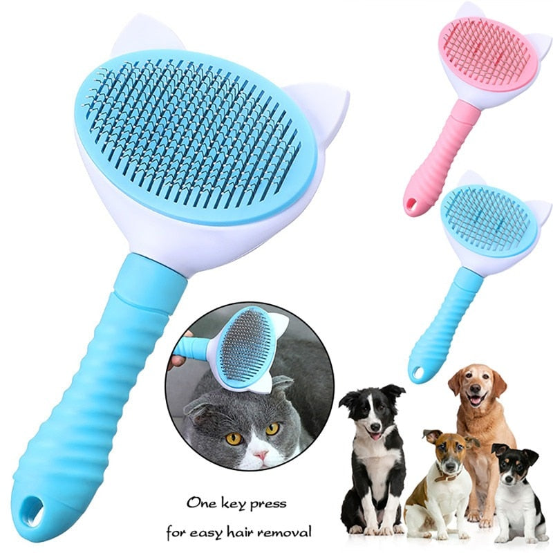 Pet Comb Cat Cleaning Supplies Self Cleaning Brush