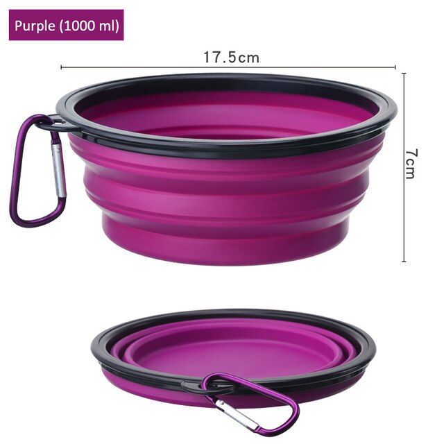 Foldable Dog Bowl Portable Silicone Large Water Food Bowl