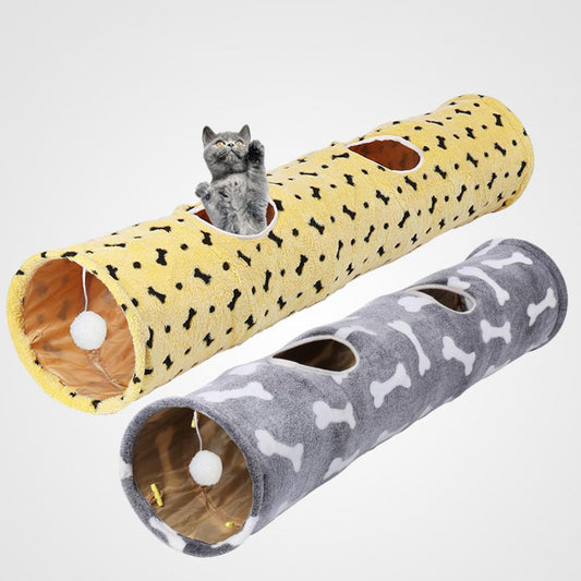 Pet Warm Tunnel House Collapsible Cat Tunnel Toy