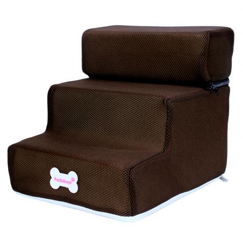 Dog Cat Pet 3 Step Removable Non-Slip Ramp Dog Climbing Bed Ladder