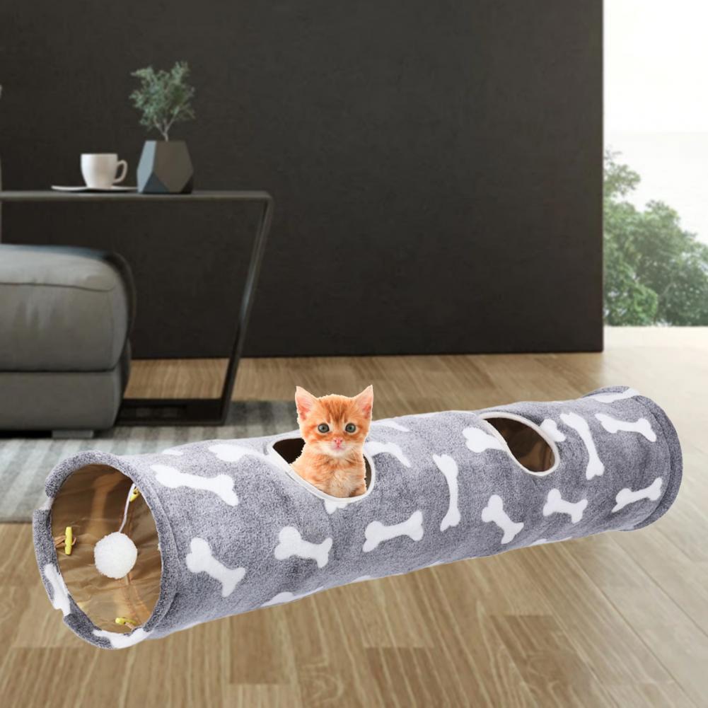 Pet Warm Tunnel House Collapsible Cat Tunnel Toy