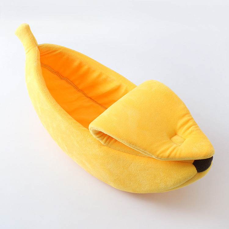 Pet Funny Banana Cat Bed House Cute Cozy Nest
