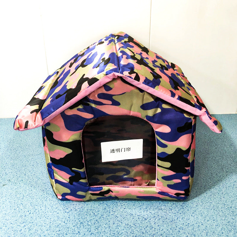 Waterproof Outdoor Pet House Thickened Cat Nest Tent Cabin Pet Bed