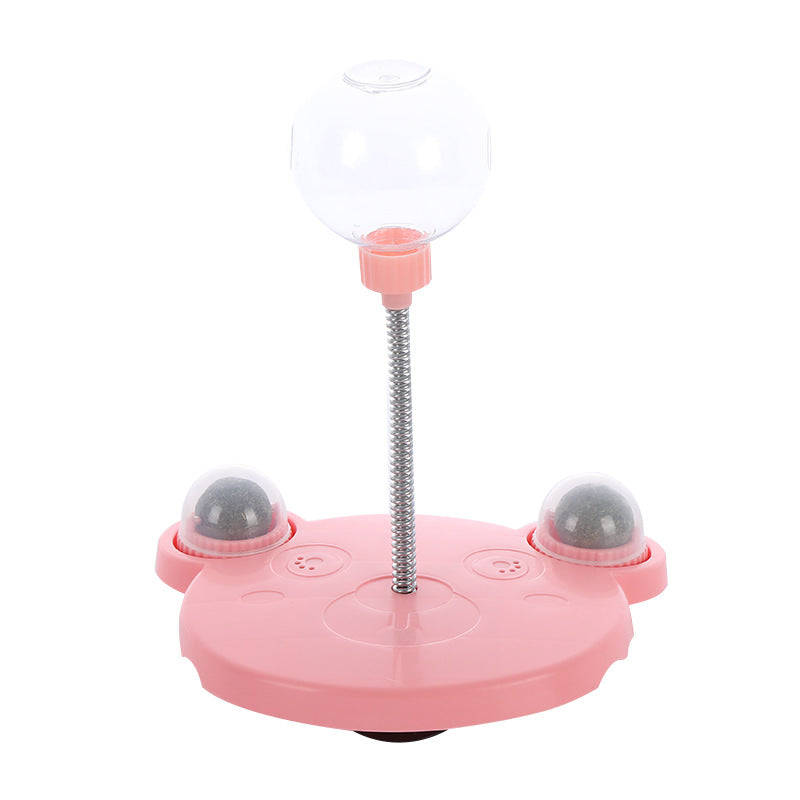 Cat Leaking Food Ball Self-Playing Tumbler Toys Funny Swing Feeder Stick