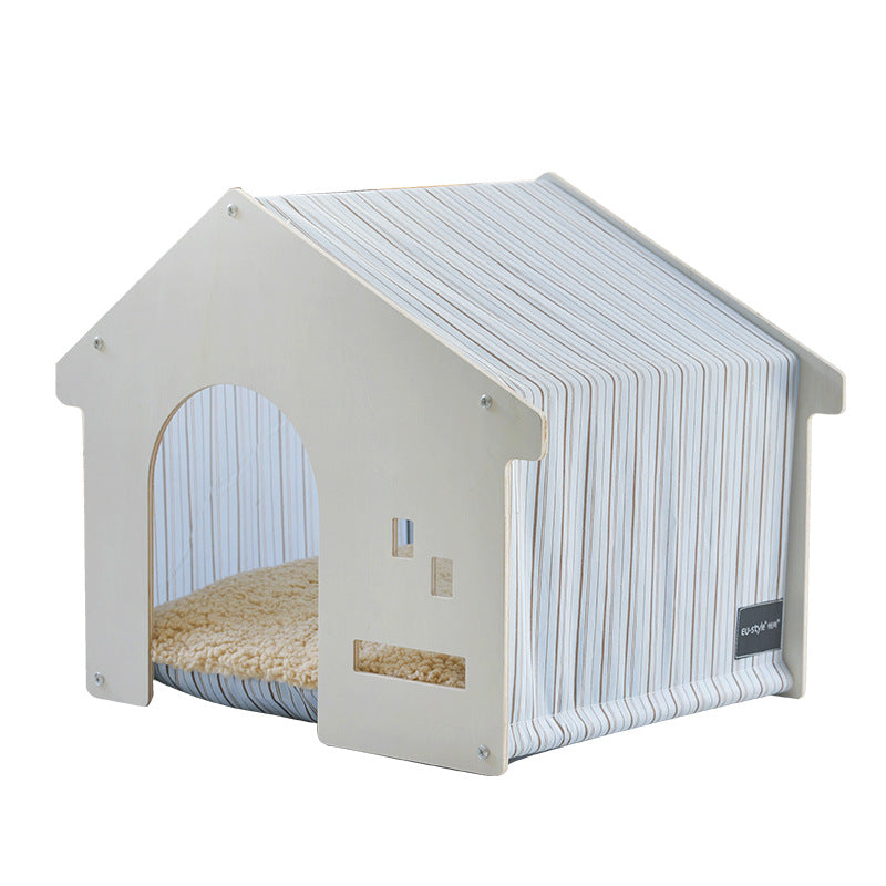 Indoor Princess Nest Cat Small Dog House Wooden Dog Kennel