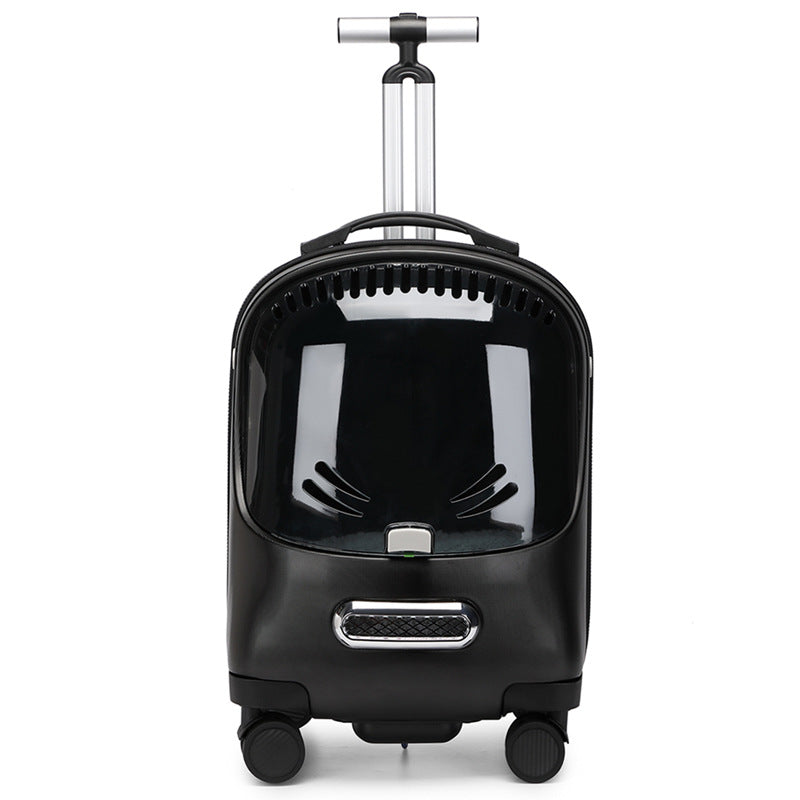 Pet Trolley Cat Backpack Universal Wheel Trolley Pet Bag