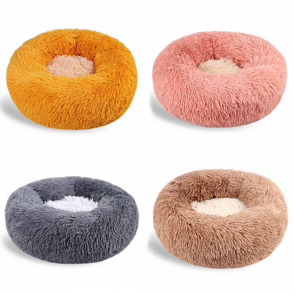 Pet Bed Kennel Round Winter Warm Dog House Sleeping Bag