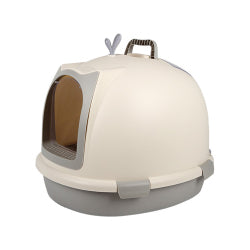 Round Fully Enclosed Pet Cat Litter Box