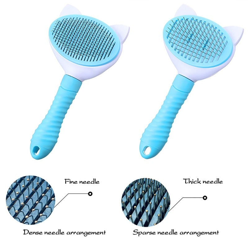 Pet Comb Cat Cleaning Supplies Self Cleaning Brush