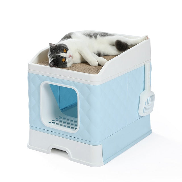 Litter Boxes Large Cats Foldable Litter Box