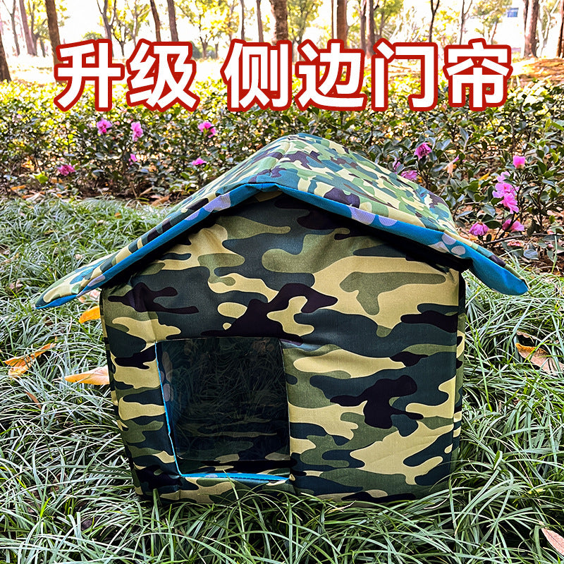 Waterproof Outdoor Pet House Thickened Cat Nest Tent Cabin Pet Bed
