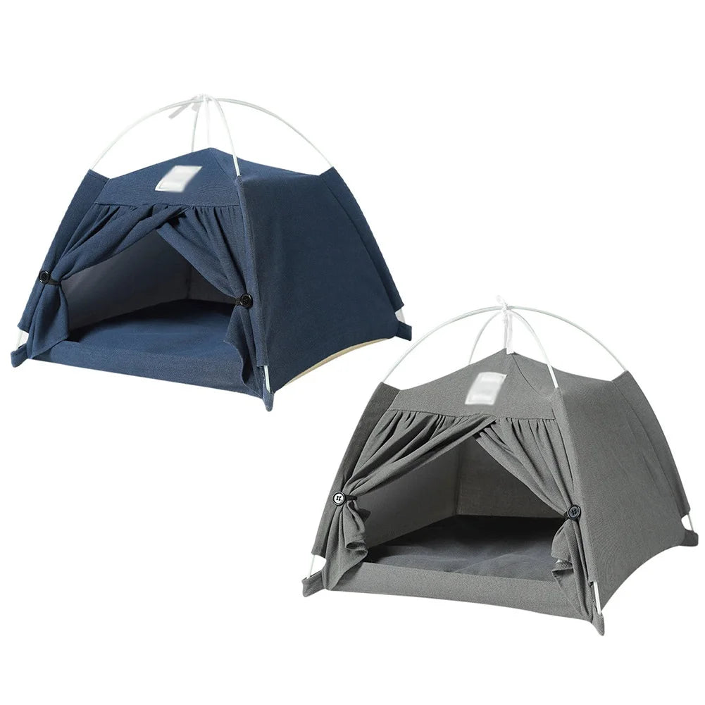 Folding Pet Dog Tent Bed Cave Cozy House