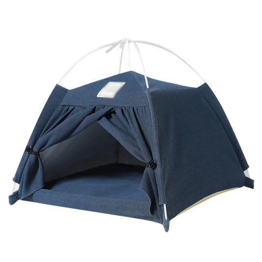 Folding Pet Dog Tent Bed Cave Cozy House