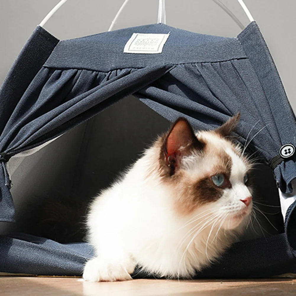 Folding Pet Dog Tent Bed Cave Cozy House