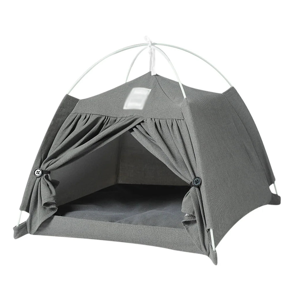 Folding Pet Dog Tent Bed Cave Cozy House