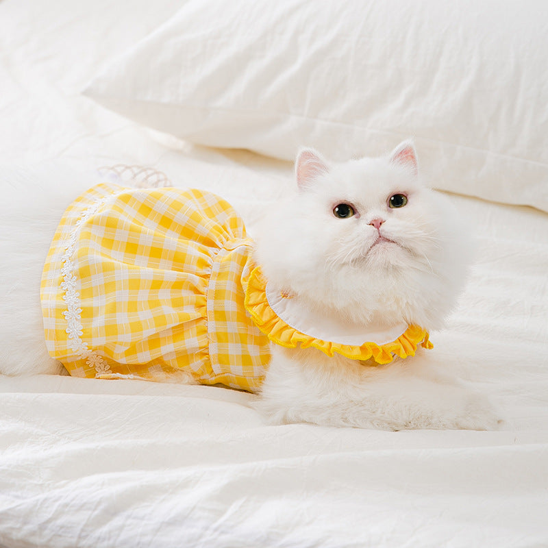 Cat Dress Summer Doll Embroidered Shirt Skirt