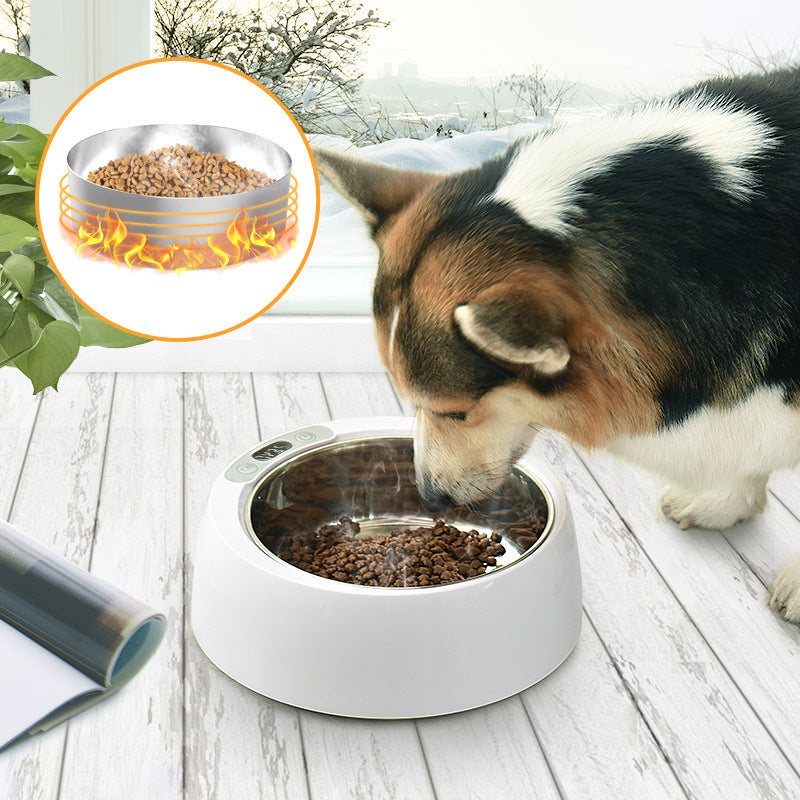 Winter Pet Smart Heated Feeders Dog Cat Food Water Heating Bowl