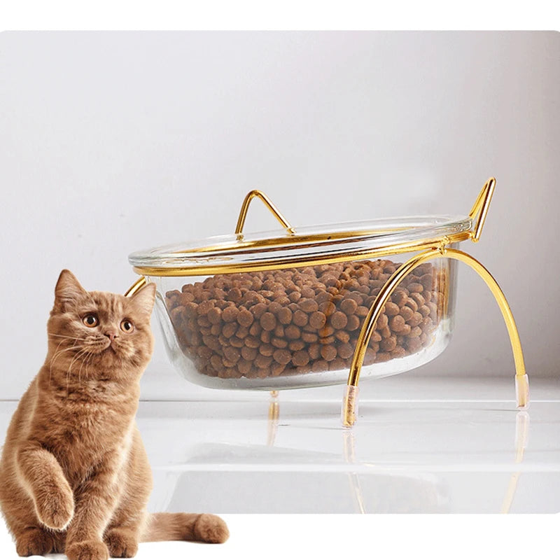 Cat Dog Pet Food Water Feeder Bowl Cat Protection Neck Bowl