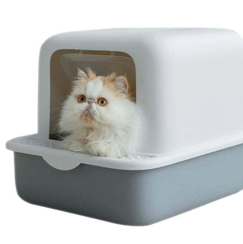 Cat Litter Tray Box Fully Enclosed Pet Toilet Box
