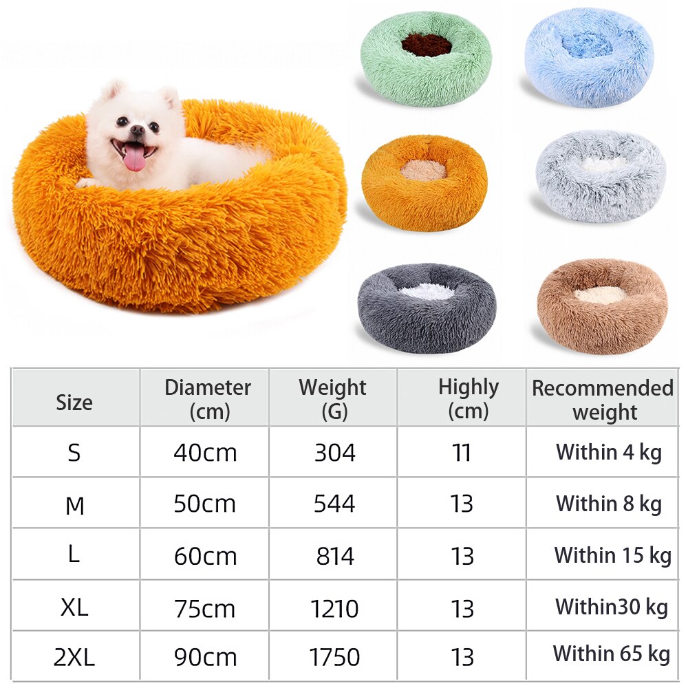 Pet Bed Kennel Round Winter Warm Dog House Sleeping Bag