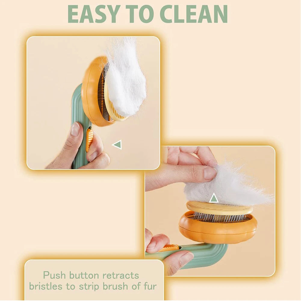 Pet Cat Brush Dog Comb Hair Emoval Self Cleaning Comb