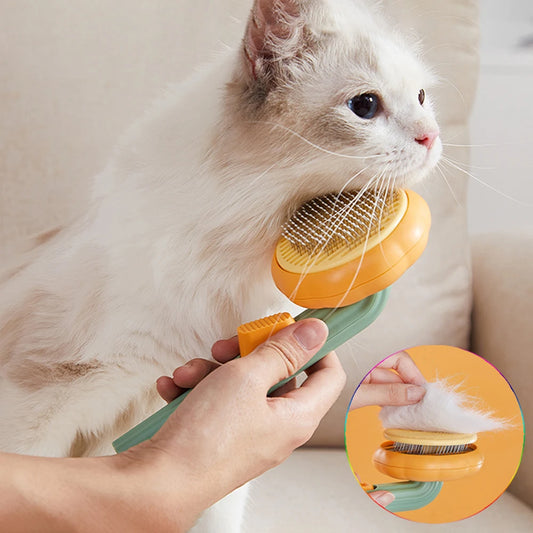 Pet Cat Brush Dog Comb Hair Emoval Self Cleaning Comb