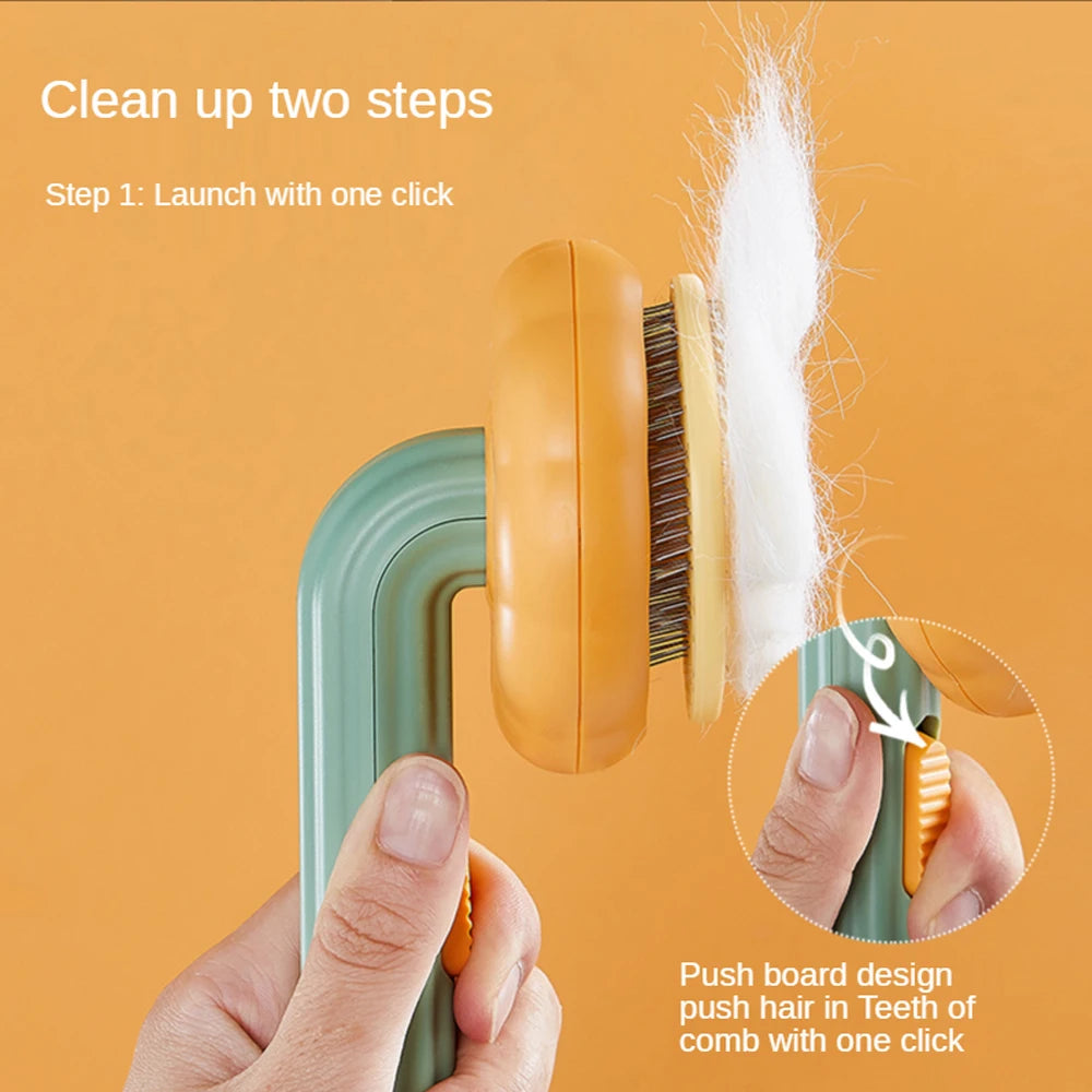 Pet Cat Brush Dog Comb Hair Emoval Self Cleaning Comb