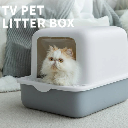 Cat Litter Tray Box Fully Enclosed Pet Toilet Box
