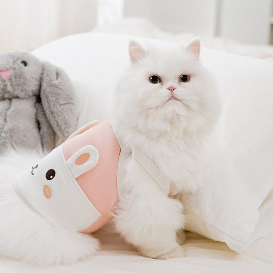 Summer Pet Vest Cat Clothes Thin Pet Rabbit Pattern Cute Clothes